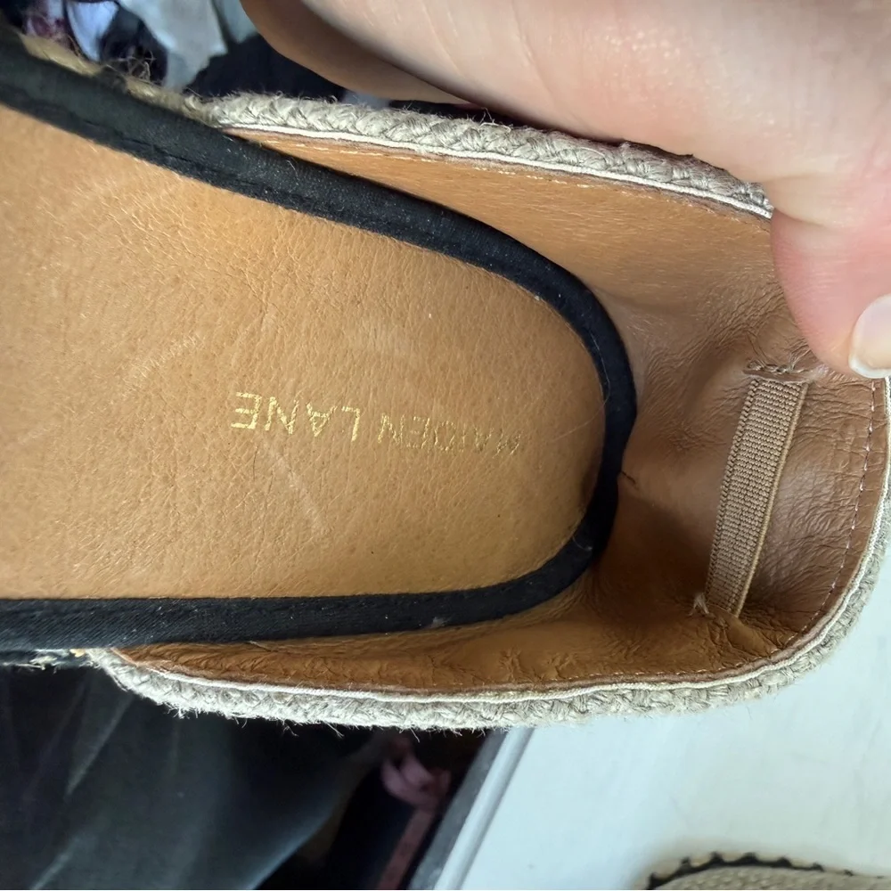 Maiden Lane Stripped Espadrilles Slip On Resort Vacation Sandal sz EU 40 US 9.5